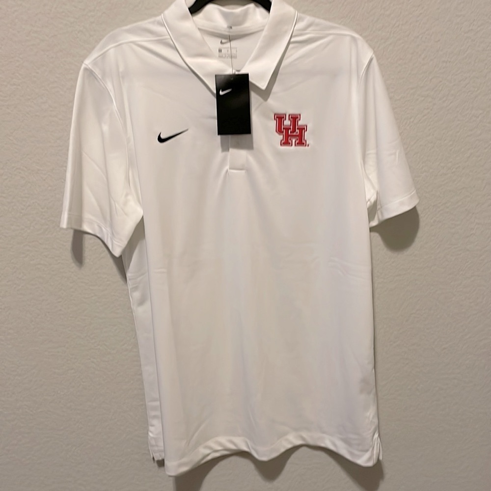 University of Houston White Nike Polo Size Large